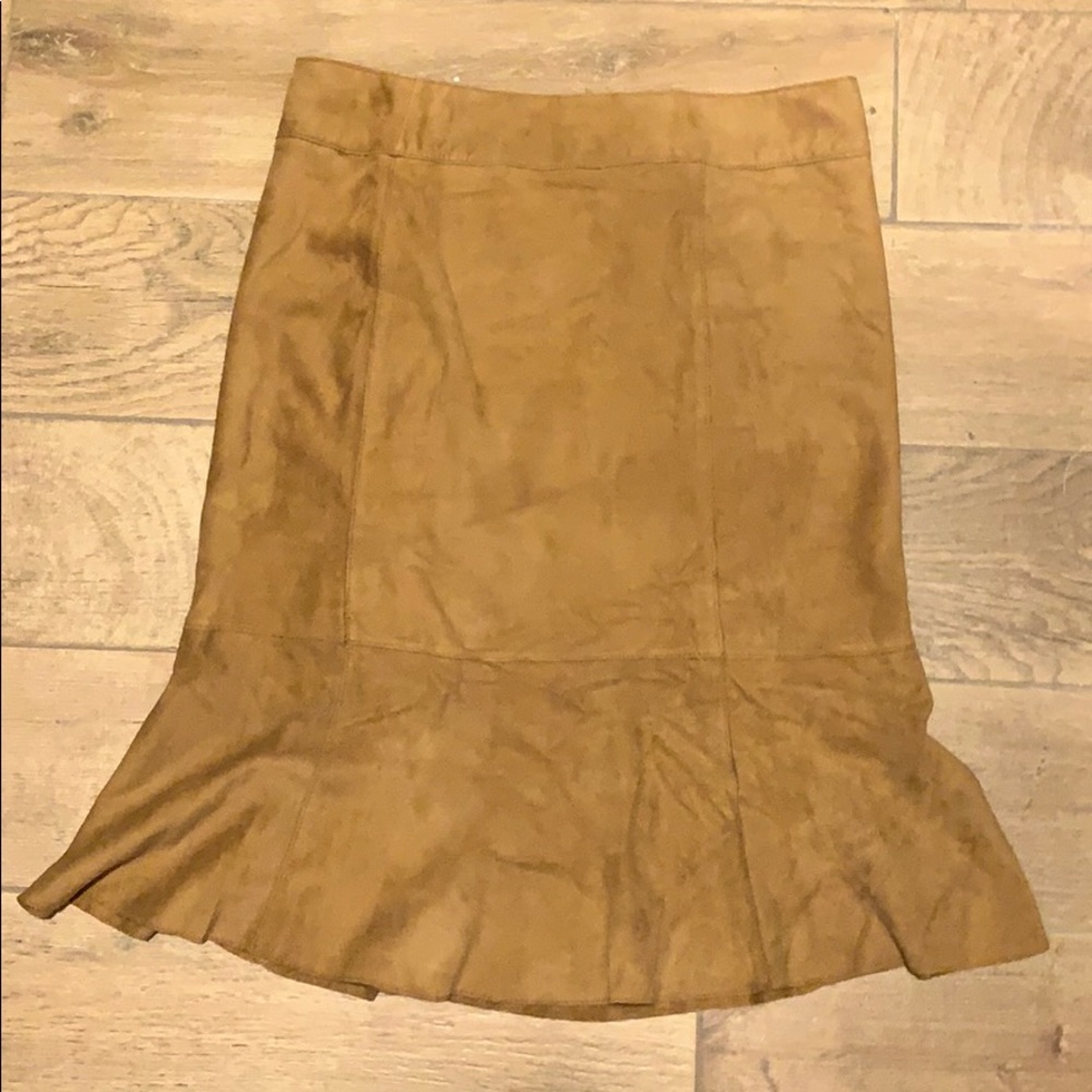 Tan suede skirt
